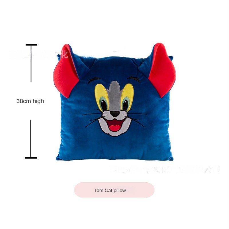 Cat and Mouse Plush Toy Pillow Talking Tom Cat Triangle Square Sofa Cushion Hand Warmer Pillow Neck Pillow - Ninna Plus