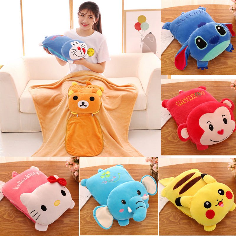 Creative Cartoon Animal Airable Cover Pikachu Plush Toy Doll Pillow - Ninna Plus