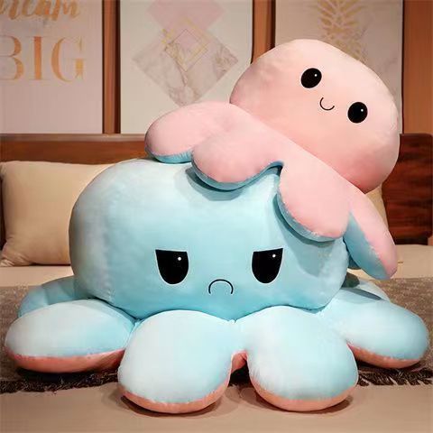 Cute Flip Octopus Doll Pillow Double-Sided Flip Face Changing Octopus Doll - Ninna Plus