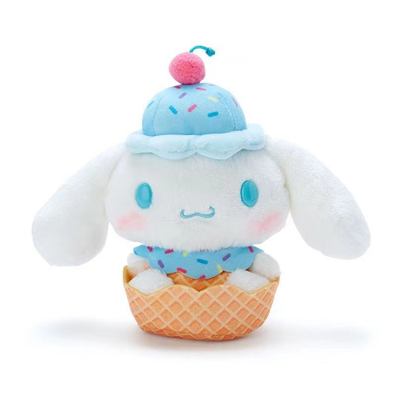 Cute Sanrio Cone Ice Cream Series Clow M Cinnamoroll Babycinnamoroll Pom Pom Purin Plush Pendant Doll - Ninna Plus