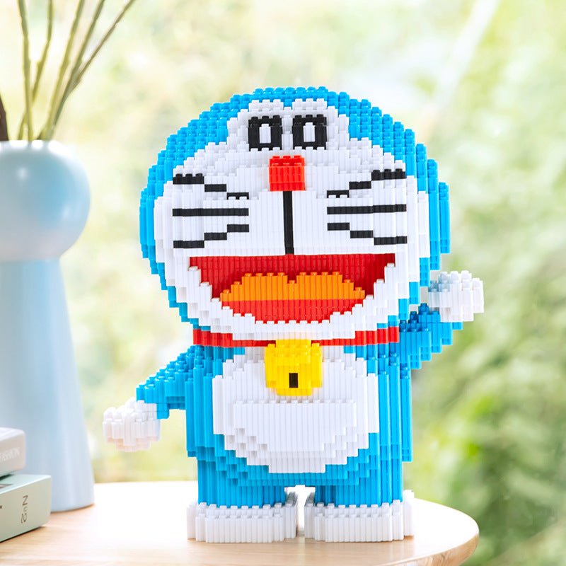 Large Compatible Difficulty Doraemon Adult Assembled Building Blocks Children's Educational Blue Fat 3D Puzzle Toys - Ninna Plus