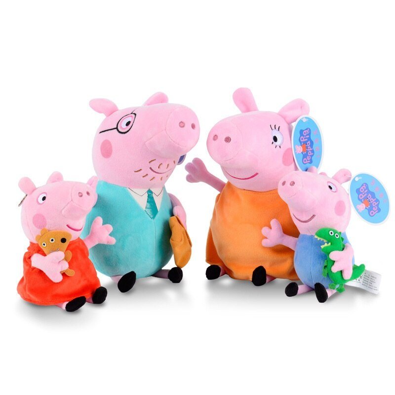 Peppa George's Family of Four Plush Toy Doll Pink Piggy Peppa Doll Children's Holiday Gifts - Ninna Plus