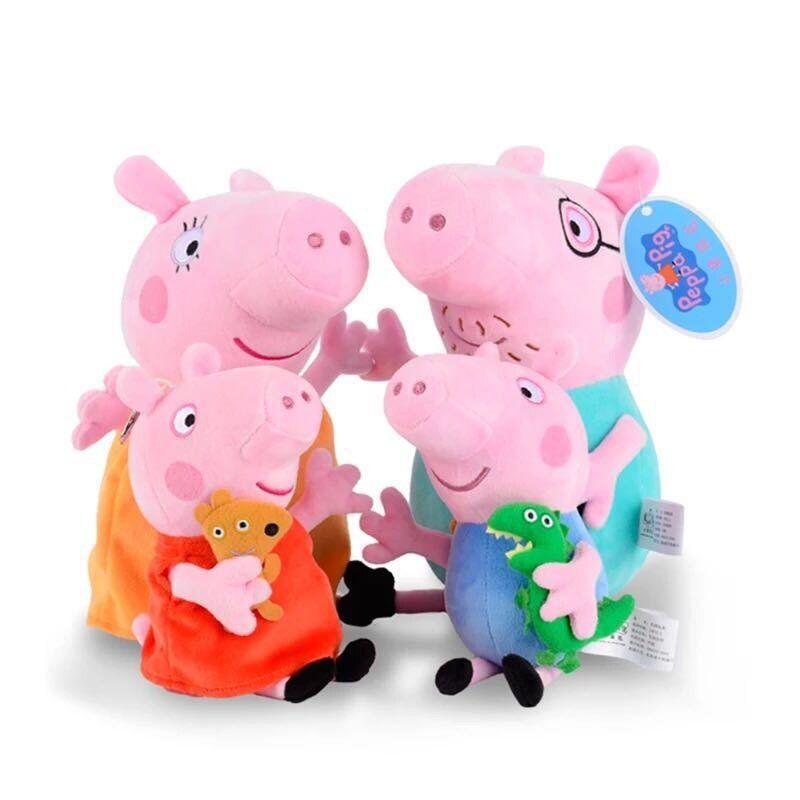 Peppa George's Family of Four Plush Toy Doll Pink Piggy Peppa Doll Children's Holiday Gifts - Ninna Plus