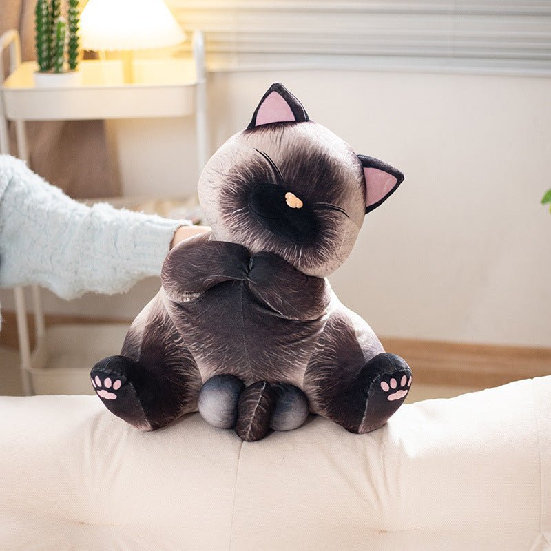 Simulation Siamese Kitten Doll Cute Cat Plush Toy Children Doll Cartoon DDMOO Pillow Gift - Ninna Plus