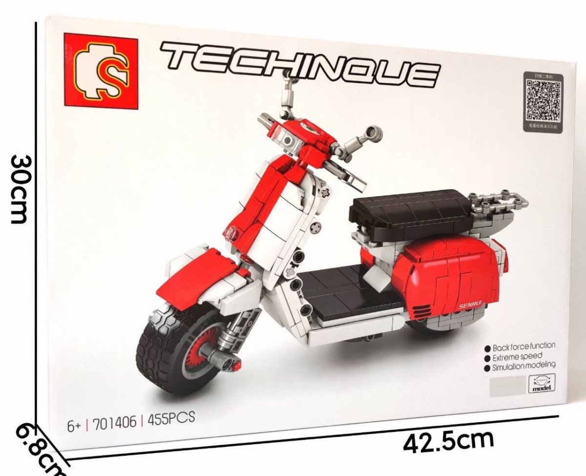 Small Sheep Motorcycle Compatible Lego Building Blocks 455pcs - Ninna Plus