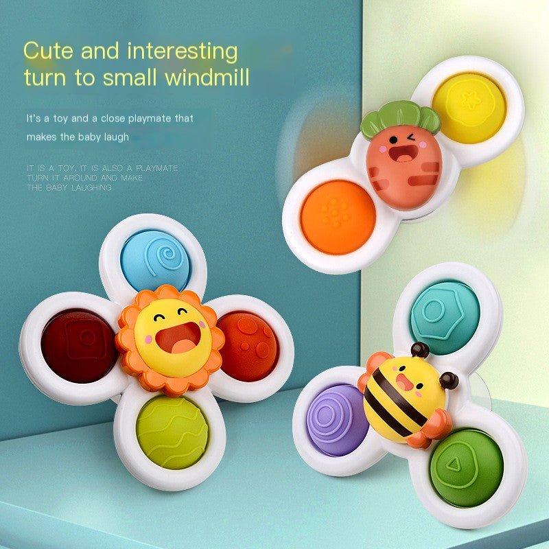 Suction cup whirling music toy children's magic rotating fingertip finger top - Ninna Plus