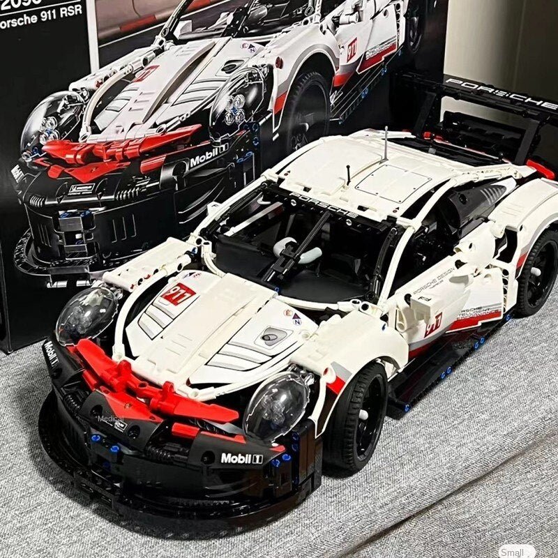 Super Car Porsche 911 RSR - Hyper Realistic Design, LEGO-Compatible Building Set for Kids 14+， 1:10 scale - Ninna Plus