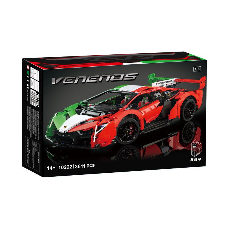 Technology Machinery Series Rambo Poison Sports Car Assembled Car Model Small Particle Building Blocks Toy - Ninna Plus