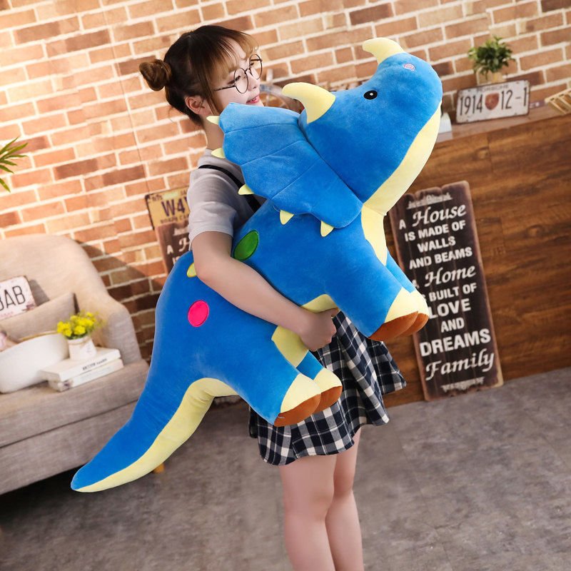 Triceratops Doll Cute Plush Doll Cartoon Dinosaur Pillow Ragdoll Children's Birthday Gifts Boy Girl - Ninna Plus